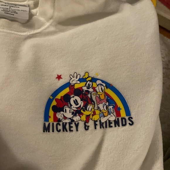 Vintage Disney Velour Sweatshirt Small Oversized Mickey & Friends - Picture 3 of 12